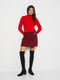 Короткая черно-красная юбка А-силуэта | 6632494 | фото 2