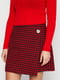 Короткая черно-красная юбка А-силуэта | 6632494 | фото 4