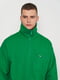 Свитшот зеленый с высокой горловиной и нагрудным карманом на молнии | 6632587 | фото 4