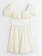 Сукня молочного кольору, що складається з короткого топу та спідниці | 6684782