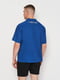Рубашка синяя с короткими рукавами из льняно-хлопковой ткани | 6684799 | фото 2