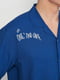 Рубашка синяя с короткими рукавами из льняно-хлопковой ткани | 6684799 | фото 4