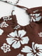 Короткий сарафан коричневый с цветочным принтом | 6684805 | фото 2