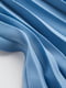 Блуза блакитна із плісованої тканини з круглим вирізом | 6684857 | фото 2