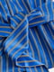 Блуза синяя в полоску с широкими завязкими на талии | 6684879 | фото 2