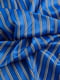 Блуза синяя в полоску с широкими завязкими на талии | 6684879 | фото 3