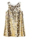 Сукня золотиста розшита двосторонніми паєтками | 6684938 | фото 2