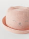 Соломенная розовая шляпа с вышивкой и ушками | 6685018 | фото 2