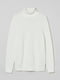 Білий светр в рубчик | 6685214