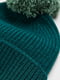 М'яка зелена в'язана шапка в рубчик | 6708682 | фото 2