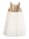 Сукня молочного кольору без рукавів з вишивкою паєтками | 6708710 | фото 2