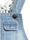 Комбинезон джинсовый светло-голубой | 6708711 | фото 4