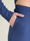 Сині розкльошені штани в рубчик | 6737721 | фото 5