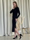 Чорна сукня-футляр в рубчик довжини міді | 6737730 | фото 3