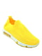 Текстильні жовті кросівки без шнурівки | 6756462 | фото 3