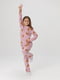 Піжама рожева з принтом: джемпер та штани | 6738458 | фото 2