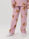 Піжама рожева з принтом: джемпер та штани | 6738458 | фото 7