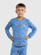 Піжама блакитна з принтом: лонгслів та штани | 6738866 | фото 3
