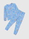 Піжама блакитна з принтом: лонгслів та штани | 6738866 | фото 7