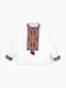 Сорочка-вишиванка біла з орнаментованою червоною вишивкою “Козачок Філіп” | 6739937