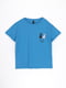 Синя бавовняна футболка з принтом | 6740412 | фото 7