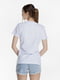 Біла бавовняна футболка з принтом | 6740531 | фото 4