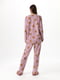 Рожева піжама в принт: джемпер і штани | 6742003 | фото 3