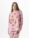 Рожева піжама в принт: джемпер і штани | 6742003 | фото 4