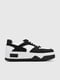 Біло-чорні кросівки на шнурівці | 6742390 | фото 2