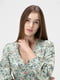 Сукня оливкового кольору з квітковим  візерунком  | 6744234 | фото 3