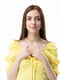 Жовта спідниця А-силуету з фігурним вирізом | 6747089 | фото 3