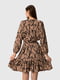 Сукня кавового кольору з візерунком  | 6747603 | фото 3