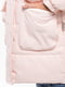 Рожева подовжена куртка з капюшоном і накладними кишенями | 6738130 | фото 7