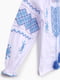 Сорочка біла з орнаментованою синьою вишивкою “Козачок Марта”  | 6738314 | фото 2