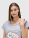Нічна сорочка для годуючих мам сіра з принтом | 6738371 | фото 4