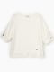 Вільна біла блуза з подовженою спинкою | 6738422 | фото 7