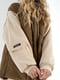 Куртка кавового кольору з кишенею на рукаві  | 6738800 | фото 4