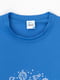 Синя бавовняна піжама: футболка і шорти | 6738917 | фото 4
