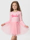 Рожева сукня з принтом з фатиновою спідницею | 6739251 | фото 2