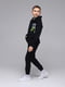 Спортивні штани для хлопчика з принтом чорні | 6740055 | фото 5