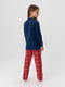 Синьо-червона піжама: реглан і штани | 6740224 | фото 2