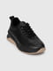 Чорні шкіряні кросівки з шнурівкою | 6740782 | фото 3