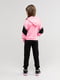 Спортивний чорно-рожевий костюм: толстовка та джогери | 6741976 | фото 2