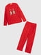 Червона піжама з аплікацією: джемпер і штани | 6742060