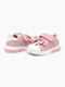 Біло-рожеві кросівки з екошкіри | 6742232