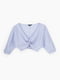 Блуза блакитна в смужку | 6742243 | фото 7