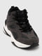 Чорно-сірі кросівки на шнурівці | 6742652 | фото 6