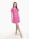 Рожева нічна сорочка з принтом | 6743348 | фото 4