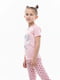 Рожева піжама в принт: футболка і легінси | 6744208 | фото 2