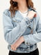 Блакитна джинсова куртка-косуха | 6744286 | фото 4